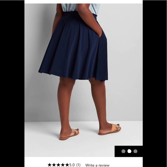 🫐💛🆕LB Crepe Mini Skirt - Picture 3 of 4